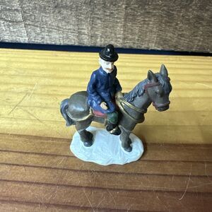 Grandeur Noel Man On Horse Christmas Village
